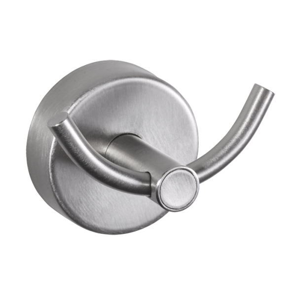 Dobbelt krog i rustfrit stål, børstet