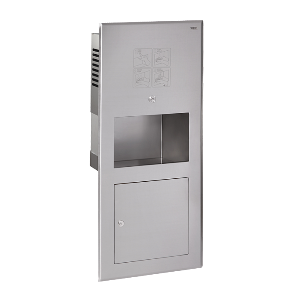 Hærværkssikret multifunktionel håndvask i rustfrit stål, frontmontering