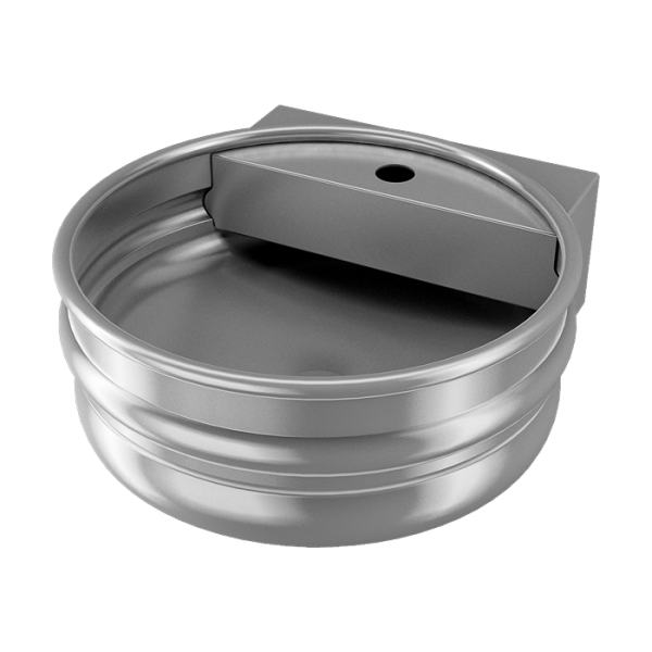 Væghængt KEG håndvask i rustfrit stål, børstet