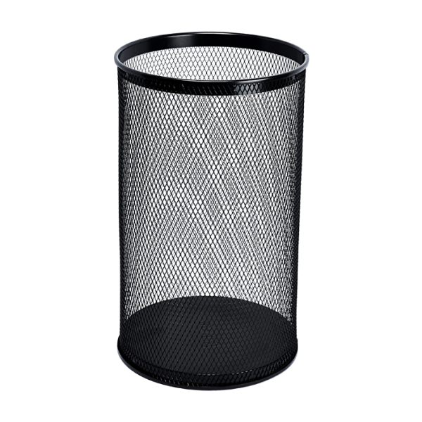 Rund affaldsspand, farve sort, 28,5 l