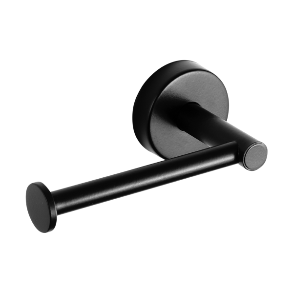 Holder i rustfrit stål til toiletpapir, sort mat finish