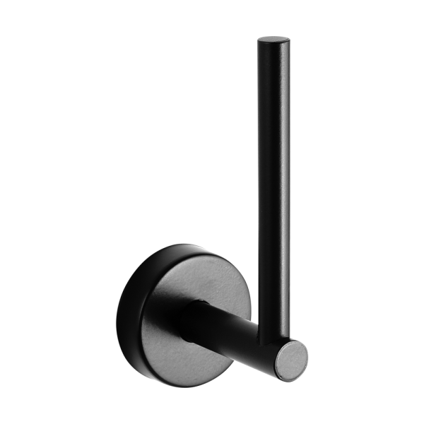 Holder i rustfrit stål til toiletpapir, sort mat finish