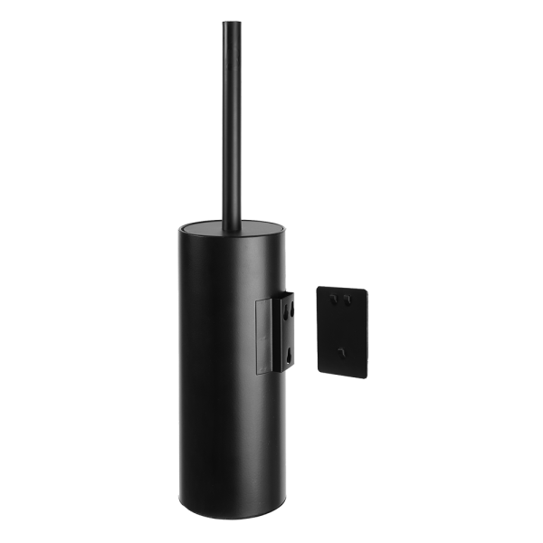 Toiletbørste i rustfrit stål, sort mat finish