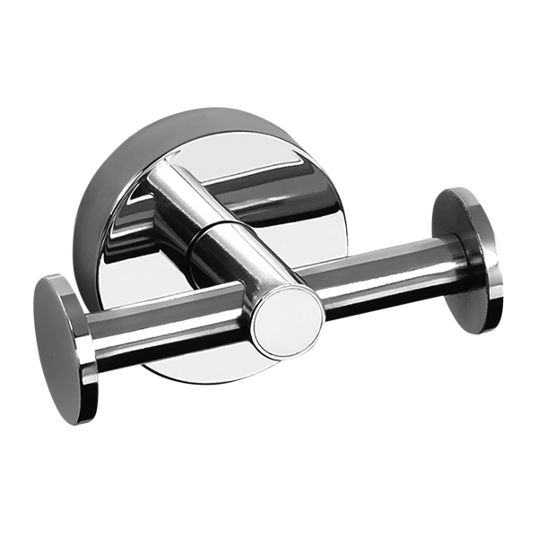 Bøjle i rustfrit stål med to kroge, poleret finish