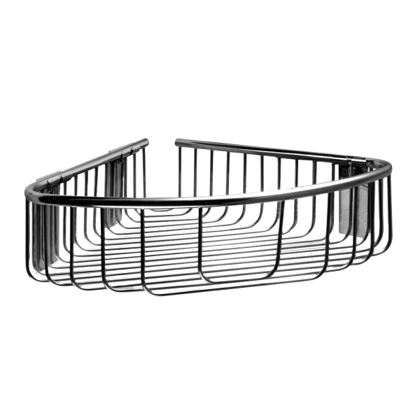 Hjørnehylde i rustfrit stål, poleret finish