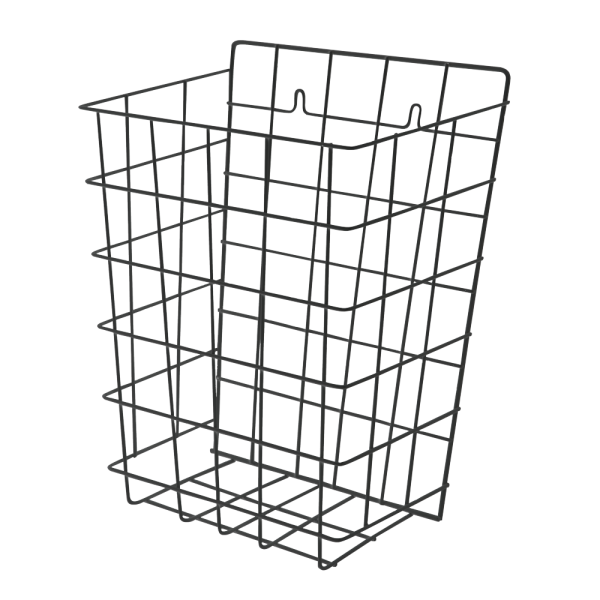 Affaldsspand i stålnet til vægmontering