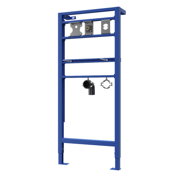 Monteringsramme til automatisk vægmonteret håndvaskarmatur og automatisk sæbedispenser