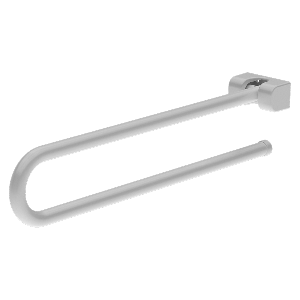 Stålgreb, sammenklappelig, længde 800 mm, hvid farve – Komaxit