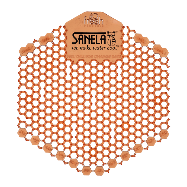 Plast urinalrist orange farve - duft af mango