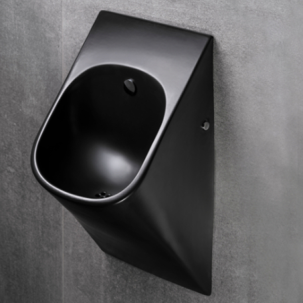 Sort urinal La Fontana med radarskyl