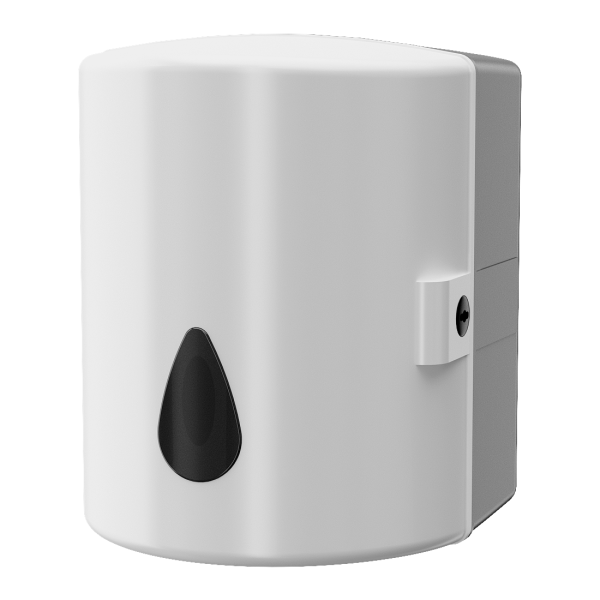 Beholder til rulle papirhåndklæder, materiale hvid plast ABS