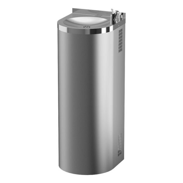 Drikkefontæne i rustfrit stål til gulvmontering