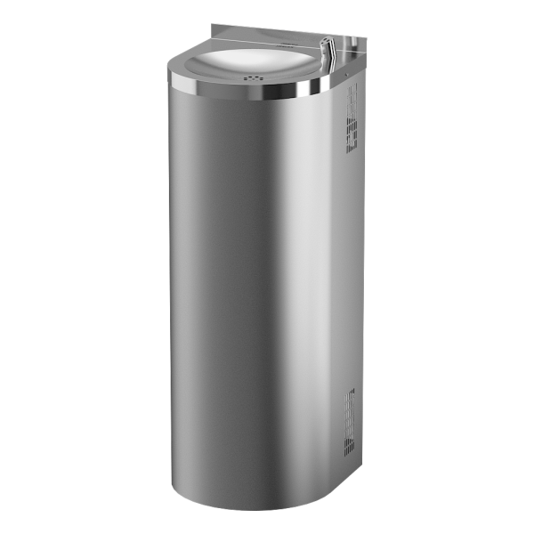 Automatisk drikkefontæne i rustfrit stål til gulvmontering, 24 V DC