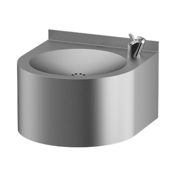 Væghængt drikkefontæne i rustfrit stål