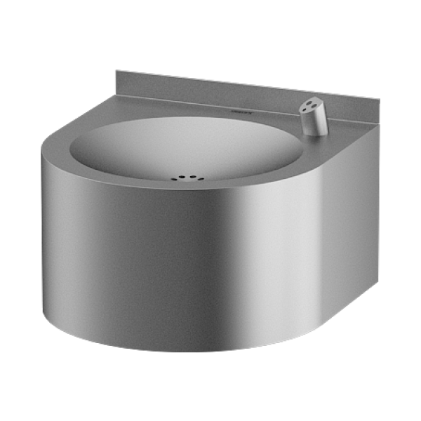 Vægophængt automatisk drikkefontæne i rustfrit stål, 24 V DC