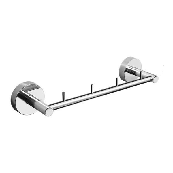 Bøjle i rustfrit stål med fire kroge, poleret