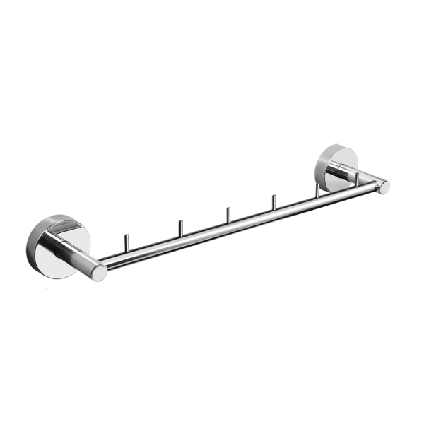 Bøjle i rustfrit stål med seks kroge, poleret