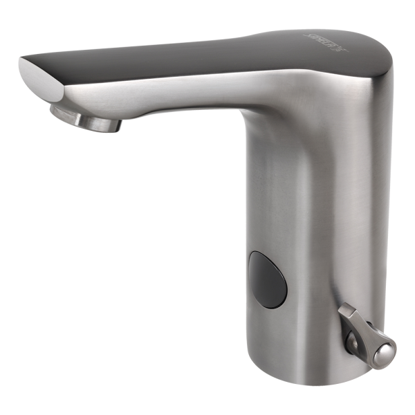 Automatisk håndvaskarmatur, METALGRÅ MAT, 6 V 