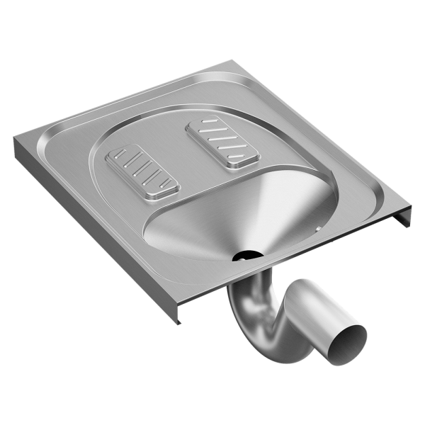 Squat-toilet i rustfrit stål