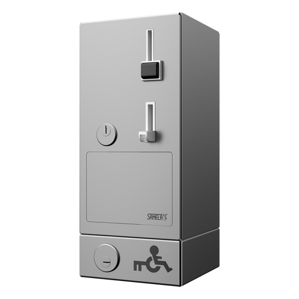 Mønt- og poletautomat til døråbning med EURO KEY, 24V DC