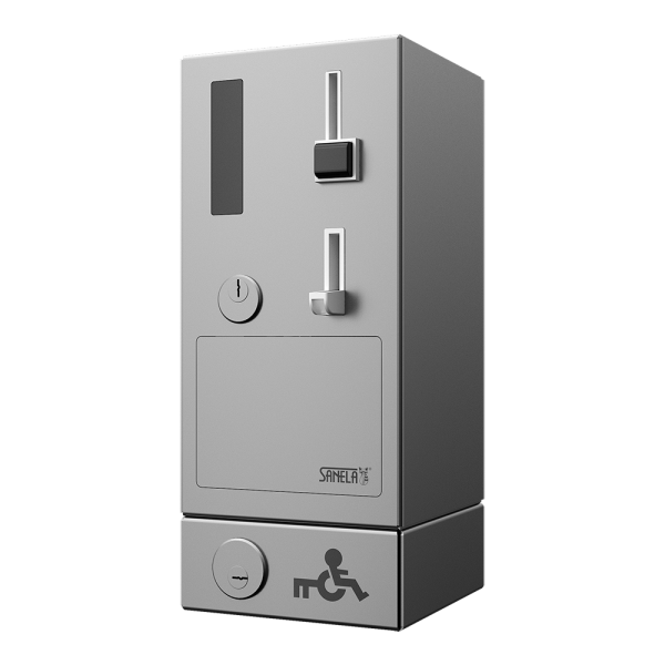 Mønt- og poletautomat til døråbning med GSM-modul, EURO KEY, 24V DC