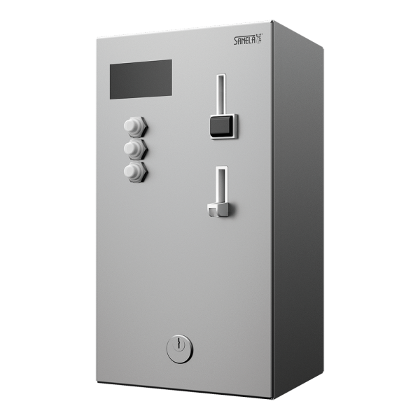 Mønt- og poletbruser timer til én til tre brusere, 24 V DC, valg af bruser foretages af brugeren, interaktiv styring