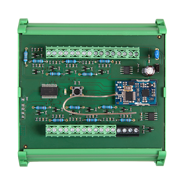 Trykknapfordeler på DIN-skinne