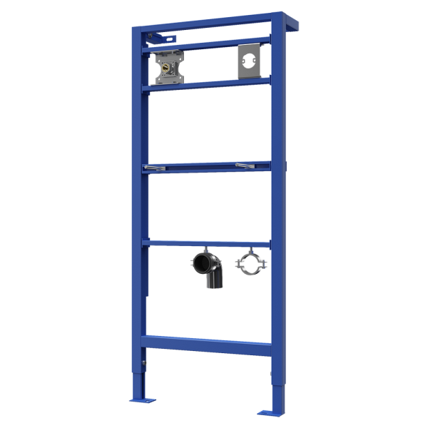 Monteringsramme til automatisk vægmonteret håndvaskarmatur og automatisk sæbedispenser